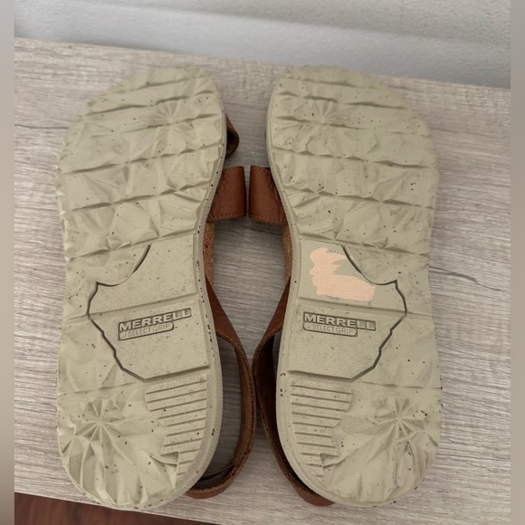 Merrell Syrah Brown Napa Valley Cork Sling Sandals Leather Straps Comfort Sz 10 - Picture 8 of 8
